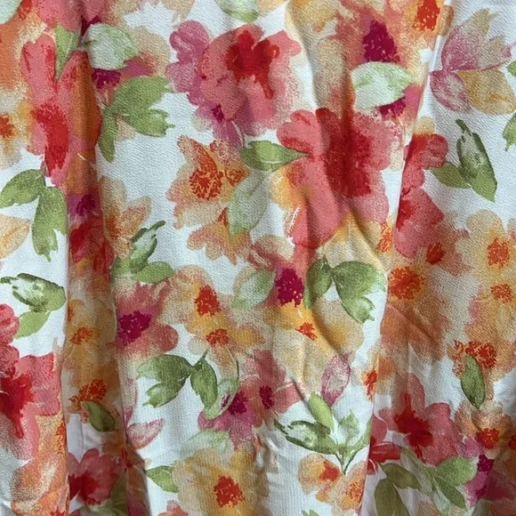 White Birch size 1X blouse pink NWOT floral - Picture 6 of 6
